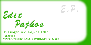 edit pajkos business card